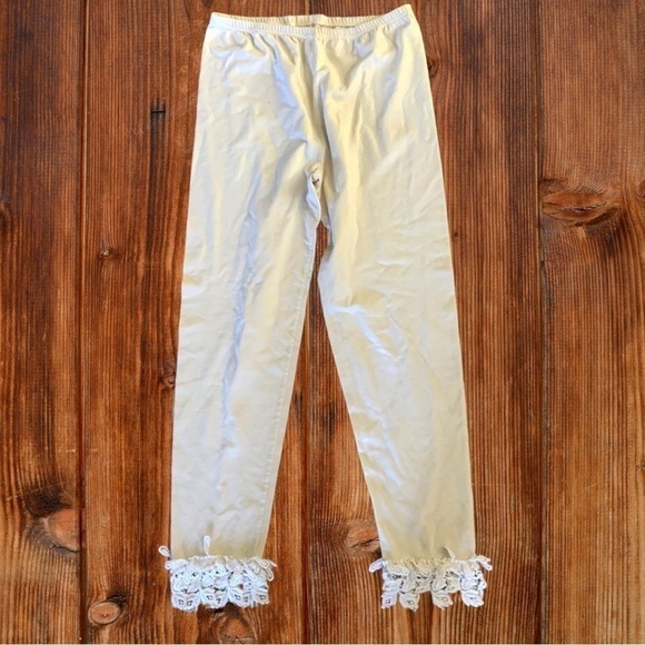 Vintage 90’s GREAT Aunt Nina leggings with cool lace pattern at the bottom - Picture 1 of 9
